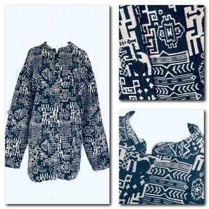 Black and Cream Cotton Jacket